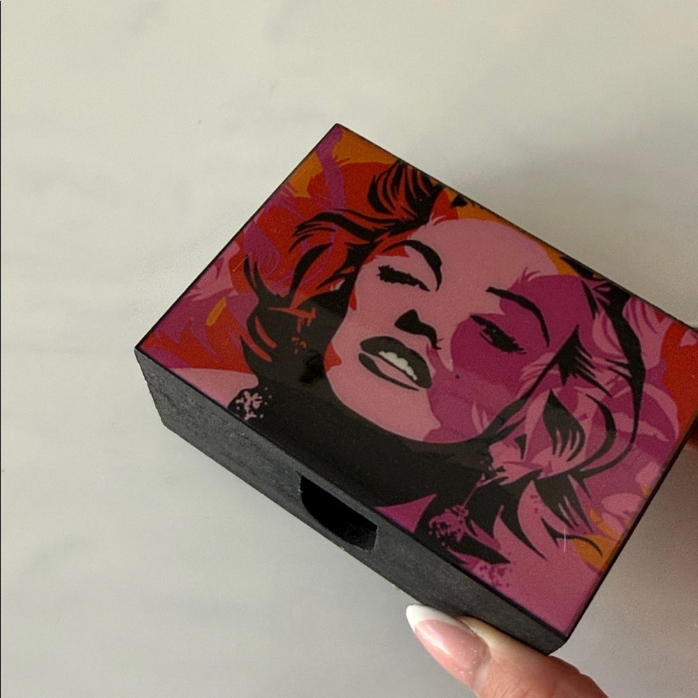 Marilyn Monroe Pop Art Makeup Box - Black and Pink